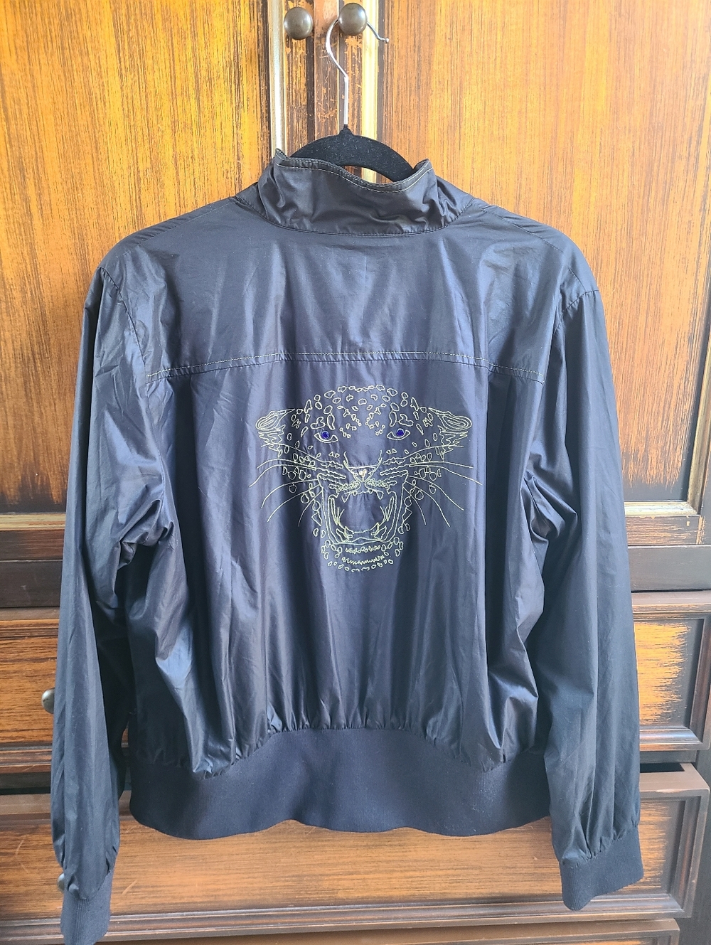 Women’s Tail Tech performance black cheetah leopard jacket coat tennis Large